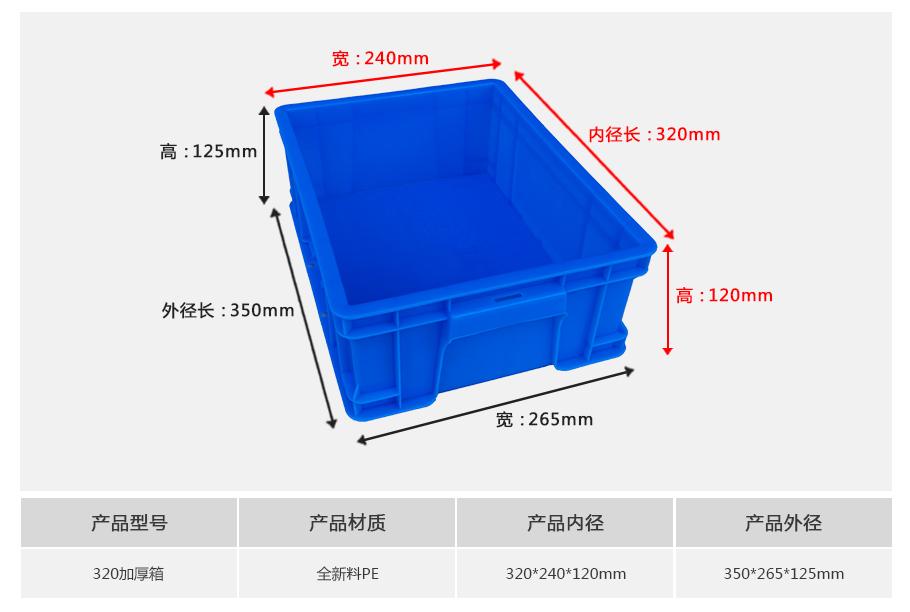 軒盛塑業(yè)320塑料周轉箱厚箱